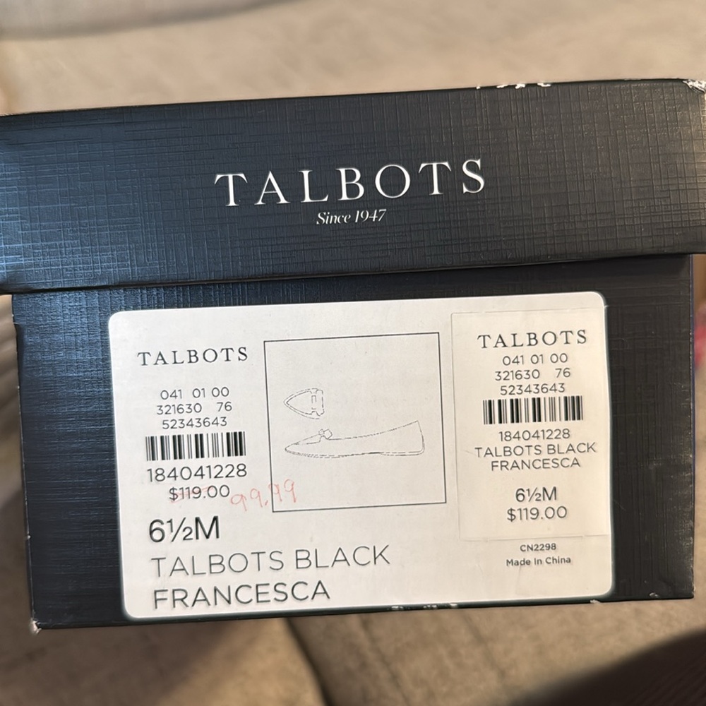 Talbots Leather Flat Pointed Toe Drivers in Plaid Size 6.5 - Picture 9 of 9